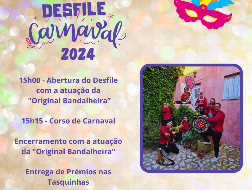 Desfile de Carnaval conta com atuação da banda ‘Original Bandalheira’